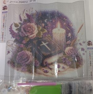 Diamond Painting Art Bible And Candle